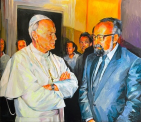 Papst Johannes Paul II. und Krzysztof Penderecki